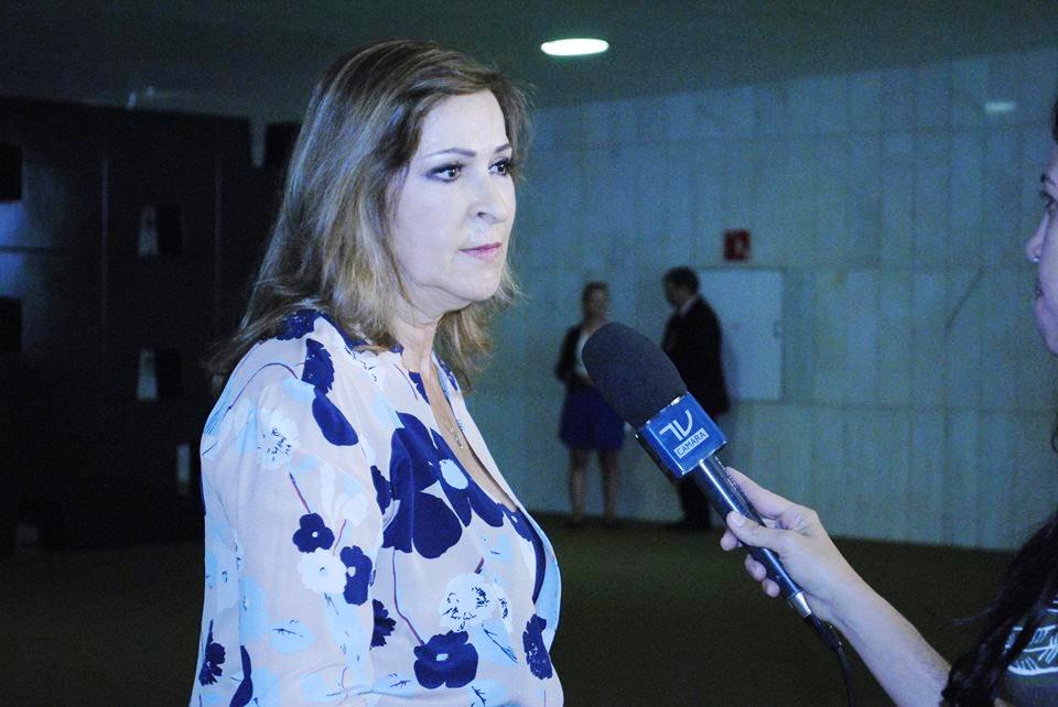 Dâmina concede entrevista à TV Câmara (Foto: Divulgação)